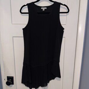 H by Halston Womens Little Black Dress Knit Crepe Cocktail Asymmetrical Sz S/P